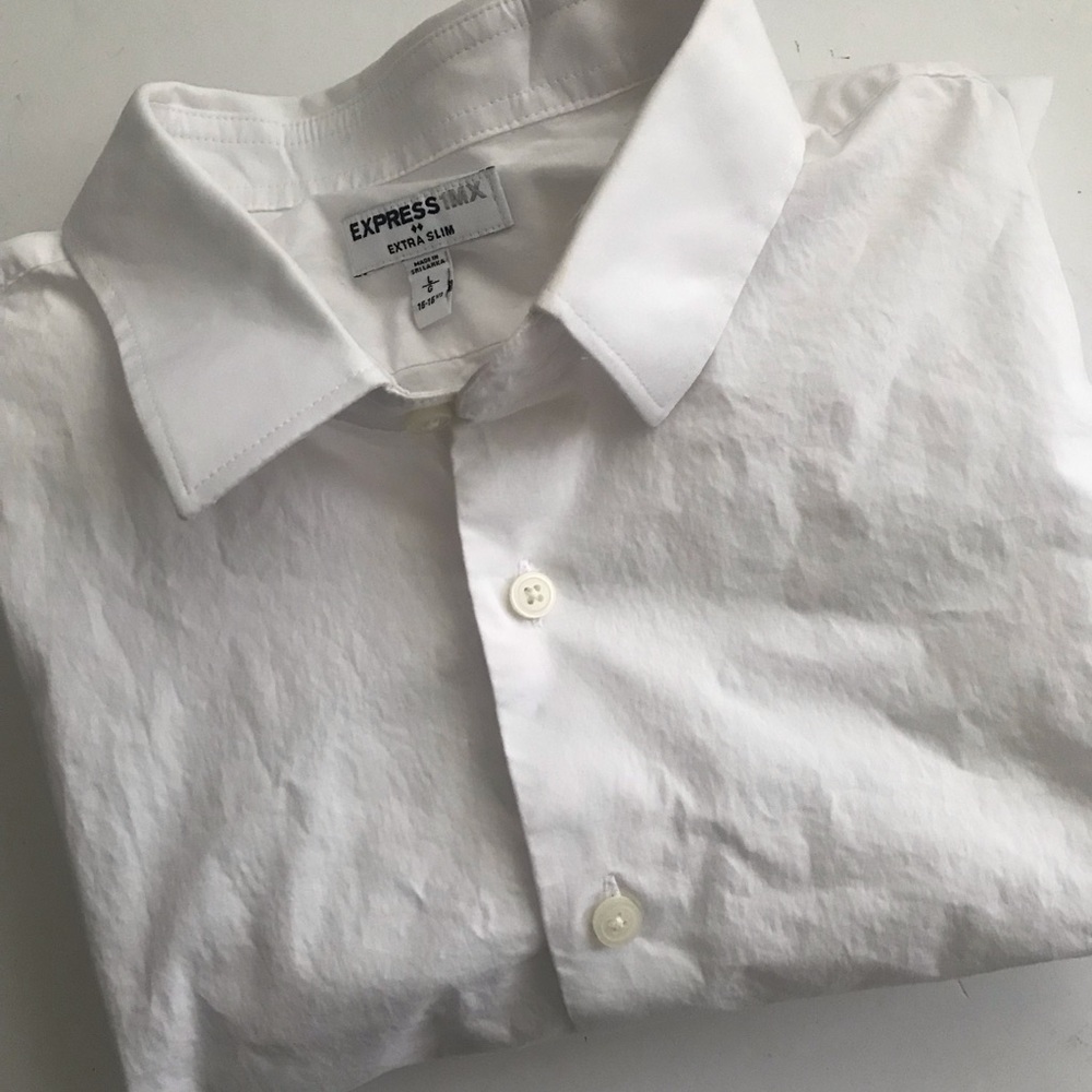 Express White Extra Slim Fit Dress Shirt - Men's